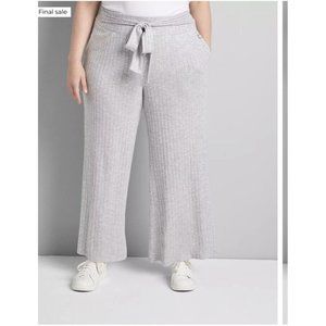 NWT LANE BRYANT LIVI GREY WIDE LEG PANTS 34/36